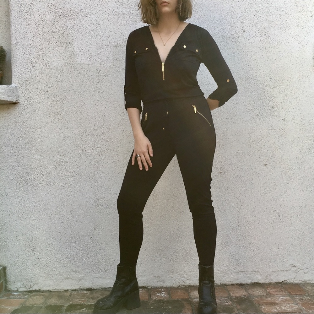 Michael Kors Navy Jumpsuit w/Gold !PRICED TO SELL!